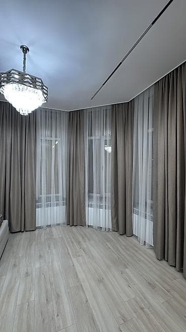 fabric case: Комплект штор, Полиэстер, С тюлем в комплекте, Изготовление на заказ, Для зала — 1