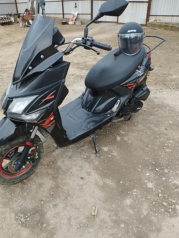 скутер новый: Скутер JIlang, черный, спортивный дизайн 49 куб — 1