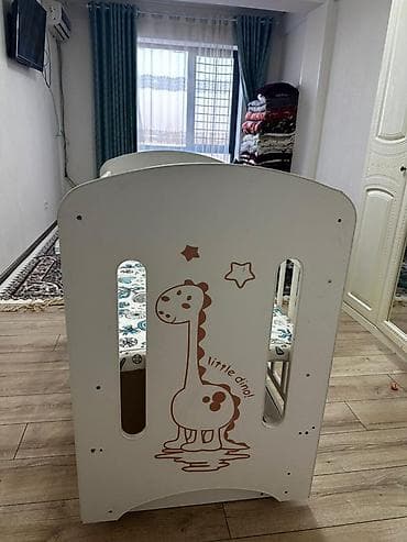 детский пододеяльник: Детская кроватка с бортиками и ящиком для хранения. - Цвет: белый, на — 1