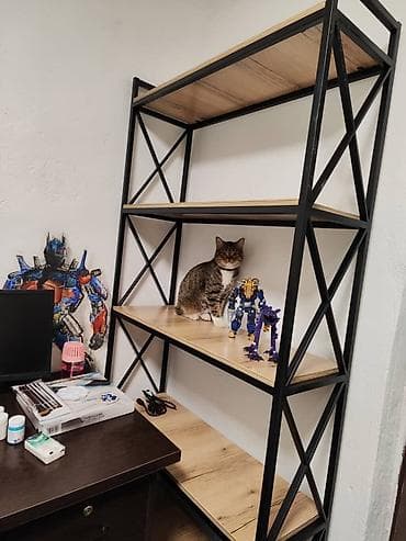 Офисный стеллаж, ЛДСП, цвет - Черный