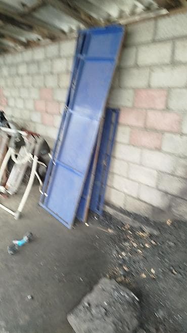 Металлические синие створки/полотна для ворот или калитки. Описание
