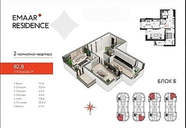 3: 2 комнаты, 83 м², Ипподром Элитка, 3 этаж, ПСО (под самоотделку) — 4