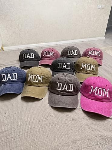 мама дочь: Бейсболки MOM & DAD — парные кепки с вышивкой - Тип: классические — 1