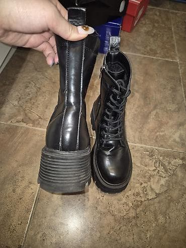 39 размер финские: Женские зимние ботинки, кожзам искусственный мех 38 размер состояние — 4