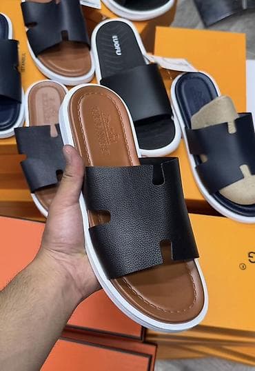 сумка унисекс: Мужские шлепанцы/сланцы, несколько моделей. - Верх: широкая перемычка — 3