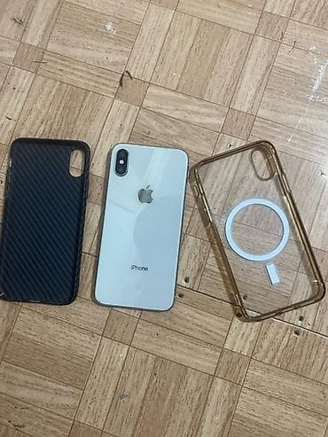 Техника и электроника: IPhone X, Б/у, 256 ГБ, Серебристый, Чехол — 3