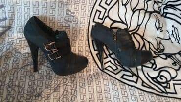 38 размер, новые ботильоны, замша тёмно-зелёного цвета и кожзам