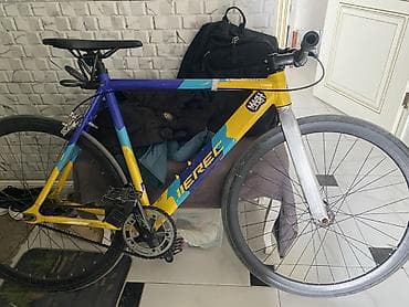 фикс grey: Шоссейный велосипед, Рама M (156 - 178 см), Б/у — 2