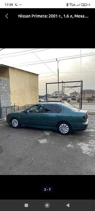 Унаа: Nissan Primera: 2001 г., 1.6 л, Кол менен иштөөчү, Бензин, Седан — 2