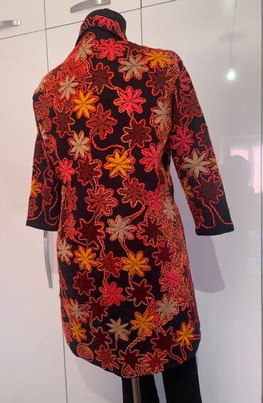 распродажа женской одежды больших размеров: Яркий, летний сюртук женский. Узоры вышиты, ручная работа, размер 48 — 2