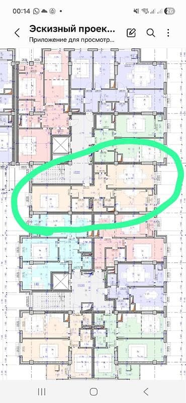 8: 2 комнаты, 78 м², Кок-Жар мкр Элитка, 8 этаж, ПСО (под самоотделку) — 5