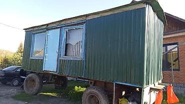 вагон жилой утеплённый: Передвижная бытовка/вагончик на колёсном шасси. - Корпус обшит — 9