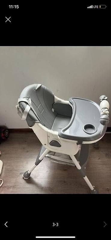 стул детский для кормления: Стульчик для кормления, Б/у, Другой бренд, Пластик, Другой вид, цвет - Бежевый, Самовывоз, Платная доставка — 1