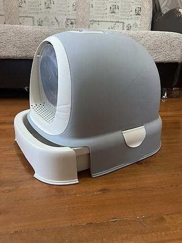 ящик аары: Закрытый туалет-домик для кошек с выдвижным лотком - Тип: закрытый — 1