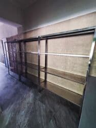 оборудование для магазина бу: Промышленные стеллажи и рабочие столы из нержавеющей стали. - — 1