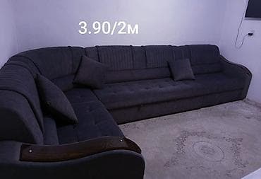 односпальные кровати с ящиками бишкек: Комплект мягкой мебели, Б/у, цвет - Серый — 2