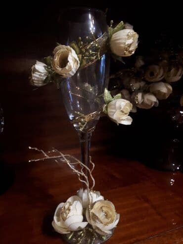 свадебный букет из бисера: Бокалы свадебные 
От 100 сом В наличии — 4