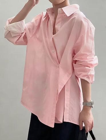 лофери: Белая рубашка с асимметричной застёжкой. НЕОБЫЧНЫЙ ДИЗАЙН - — 6