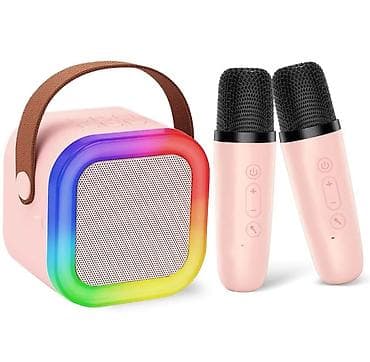 Аудиотехника: Беспроводная Bluetooth-колонка с караоке и двумя микрофонами - В — 1