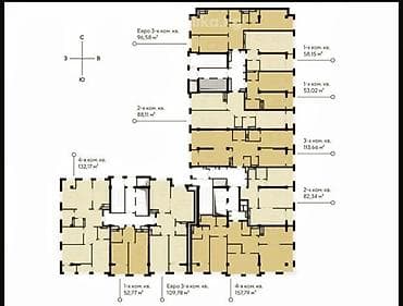 flat rent: 1 комната, 53 м², Элитка, 13 этаж, Готовая ПСО (под самоотделку) — 4