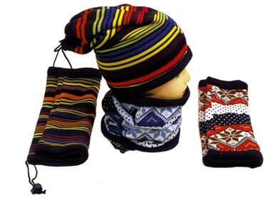 Шарф-шапка трансформер 3 в 1 Она изготавливается их тёплого флиса и