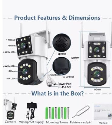 принтер: Уличная поворотная WI-FI Camera 3MP, YH-A3 с обратной голосовой — 3