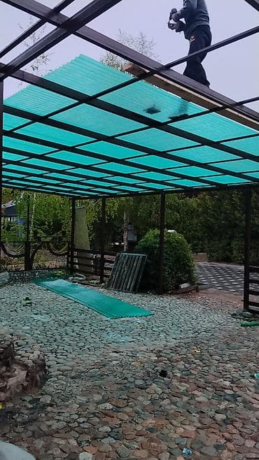 стол трансформер стеклянный: Навес/пергола с металлокаркасом и кровлей из поликарбоната варим — 1