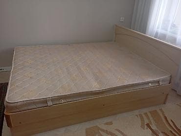 sofa bed: Спальный гарнитур, Б/у, Двуспальная кровать, Белоруссия, ДСП, Самовывоз, цвет - Бежевый — 2
