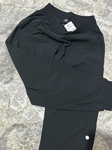nike tech flece: Черные спортивные брюки Xtep с кнопками по бокам - Модель: Xtep — 5