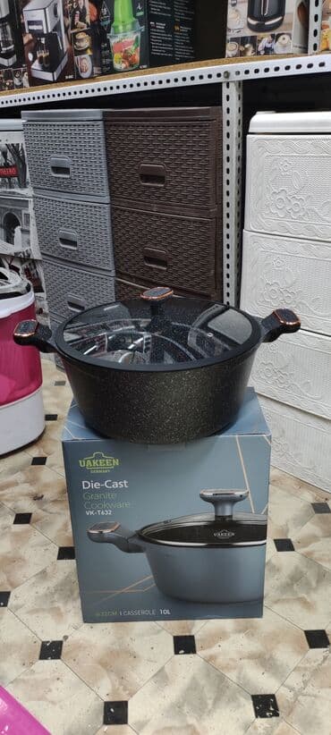 Казан Uakeen Vk-T432 Объем 10 литров Не прилипает Гранитный материал