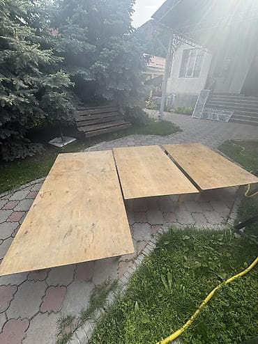 Столы для зала: Стол для зала, Б/у, Не раскладной, Прямоугольный — 3