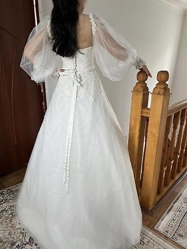 итальянские платья: Свадебное платье силуэта принцесса (A-line/ball gown) в классическом — 4