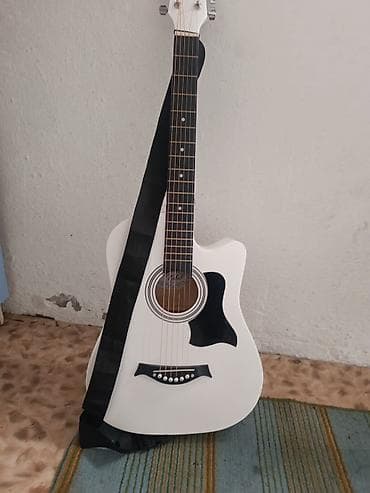 струны для гитары: Акустическая гитара Zhalet, цвет белый. - Полноразмерная — 6