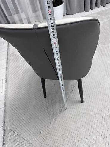 Тигүүчүлөр үчүн отургучтар: Ашкана үчүн отургуч, Колдонулган, Башка материал, түсү - Боз — 6