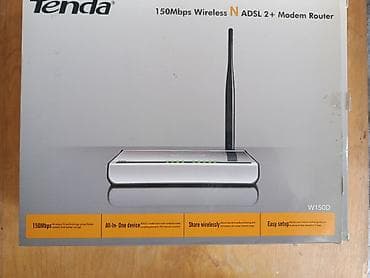 Стол компьютерлери жана комлектөөчүлөр: Срочно продам Tenda 150DMbps (Wireless N ADSL2+Modem Router ) все на — 1