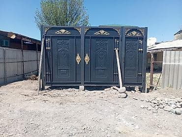 Кованые металлические ворота с калиткой - Материал: сталь at lalafo.kg Кованые металлические ворота с калиткой - Материал: сталь