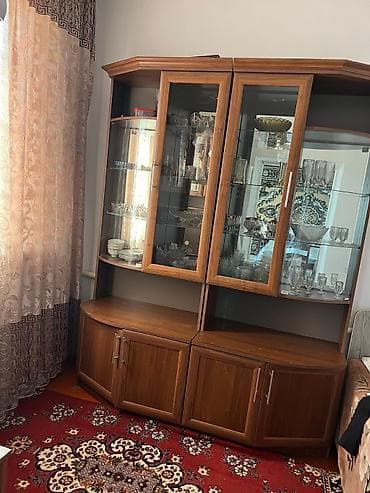 шкафчик для посуды: Секция мебельная (горка/серванты + модуль с ящиками) - Материал — 1