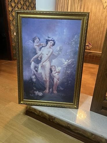 зеркало в прихожую: Картина в классическом стиле в резной раме - Сюжет: аллегорическая — 2