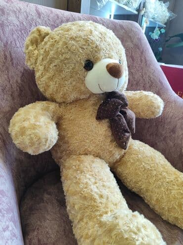 летающий спинер: Плюшевый мишка с бантом - Цвет: светло-бежевый (кремовый) - Текстура — 3