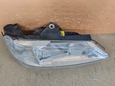 ваза стеклянная прозрачная высокая без узора: Передняя правая фара Peugeot 1997 г., Б/у, Оригинал, Германия — 3