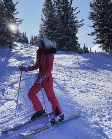 tech flis: Женский горнолыжный комбинезон - Цвет: ярко‑розовый с контрастной — 4