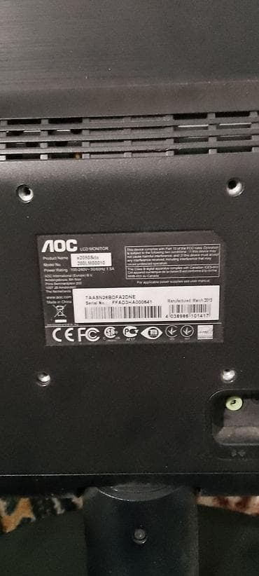 imac 2012: Монитор, AOC, Б/у, LCD, 20" - 21" — 3