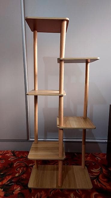 столик с полками: Тележка-органайзер на колесах, Новый, Дерево, Самовывоз — 7