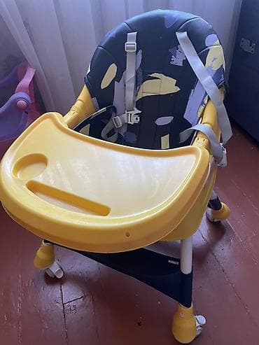 Декор и интерьер: Детский стульчик для кормления - Цвет: жёлтый с тёмным сиденьем с — 2