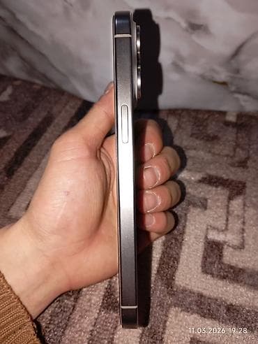 Мобильные телефоны: IPhone 15 Pro Max, Б/у, 256 ГБ, Natural Titanium, Защитное стекло, Зарядное устройство, Чехол, 80 % — 6