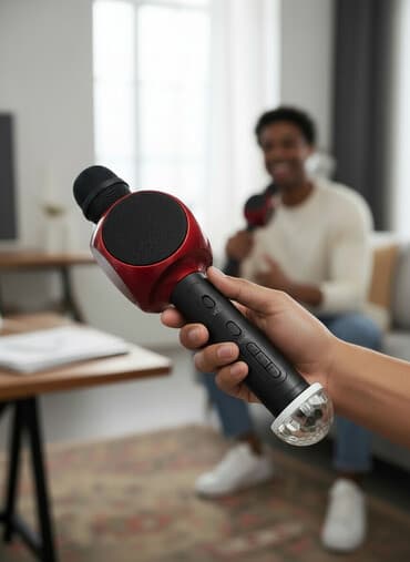 акустические системы cooldog с микрофоном: Беспроводной караоке‑микрофон с встроенной колонкой и светомузыкой - — 8