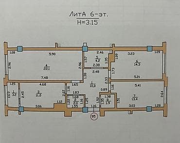 скорый: 3 комнаты, 84 м², Шлагбаум 6 этаж — 4