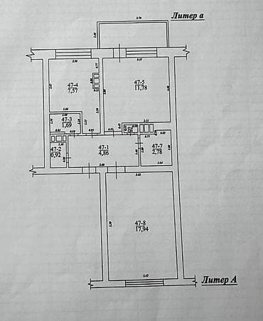 гостиница 2 комнатные: 2 комнаты, 49 м², 105 серия, 1 этаж, Свежий ремонт — 2