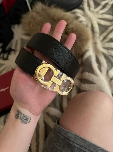 ferragamo: Ferragamo двусторонний ремень с пряжкой Gancini Оригинал!!! Страна — 2