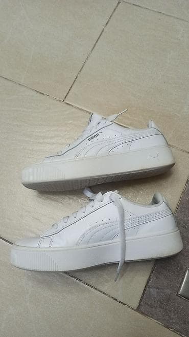 Личные вещи: Кроссовки, 40, Puma, Б/у, цвет - Белый, Самовывоз — 2